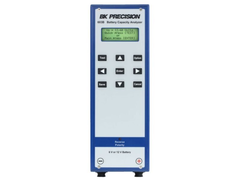BK603B_Front.jpg B&K Precision 603B - 6V and 12V Battery Capacity Analyzer with Record Storage