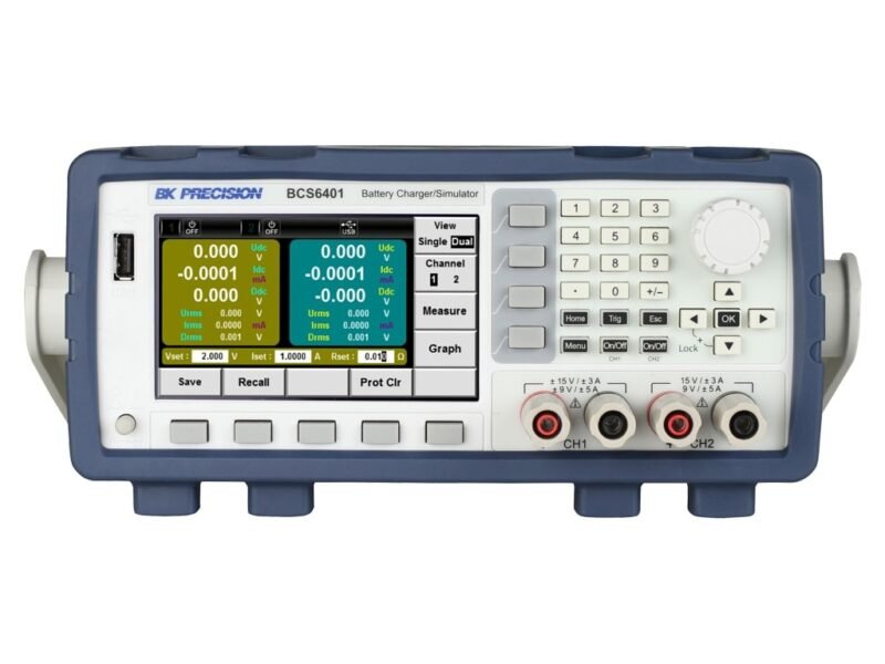 BK_Precision_BCS6401_Main_Image.jpg B&K Precision BCS6401 - Two Channel DC Power Supply and Battery Charger/Simulator