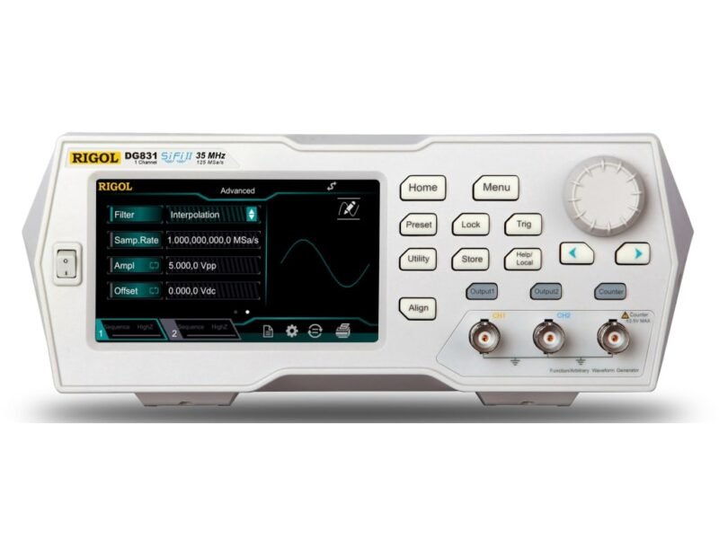 DG831_front.jpg Rigol DG831 - 35 MHz Function / Arbitrary Waveform Generator, 1 Channel