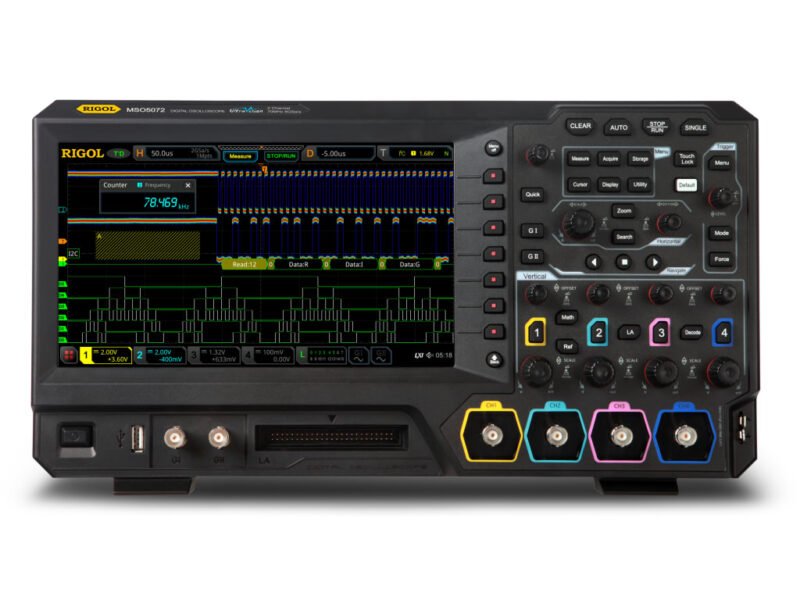 MSO5072.jpg Rigol MSO5072 - Two Channel, 70 MHz Digital / Mixed Signal Oscilloscope