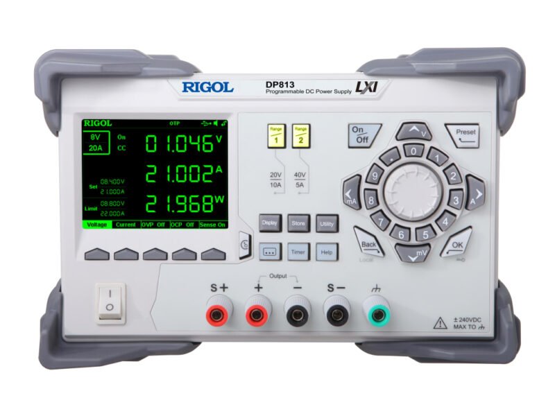 Rigol_DP813.jpg Rigol DP813 - Dual Range Single Output 200 W Programmable DC Power Supply
