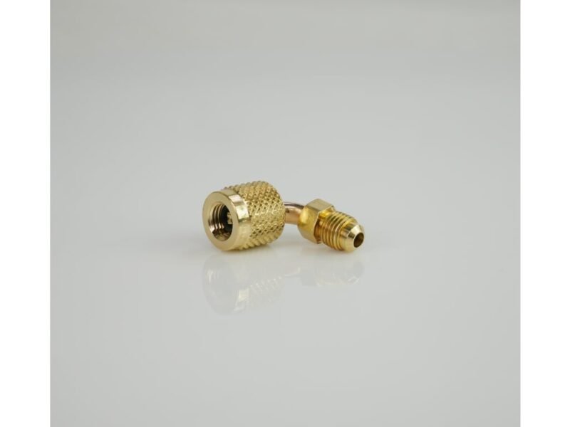 19201.Grey_.jpg Yellow Jacket 19201 1/4" Female Quick Coupler 90 Degree x 1/4" Male Flare