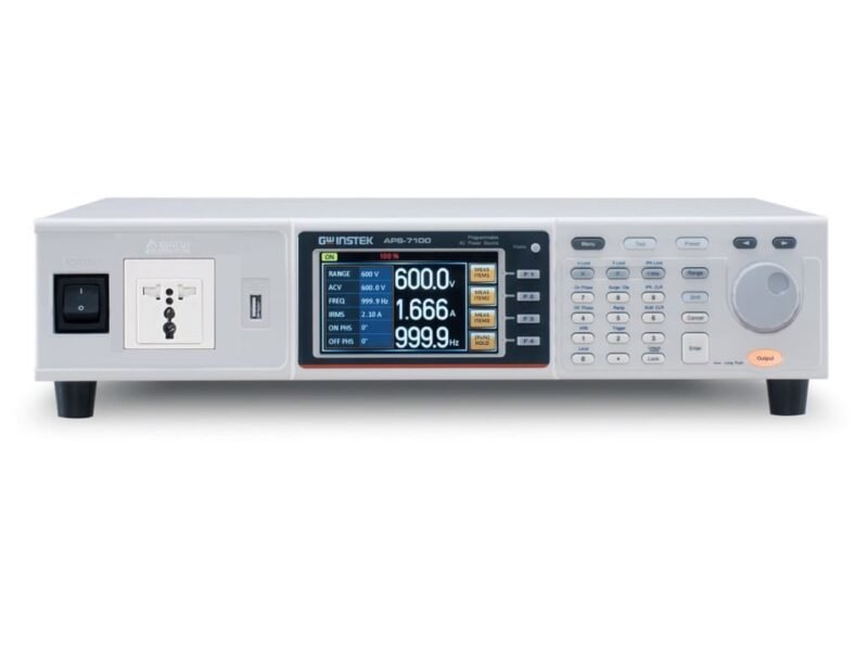 APS-7100_Front2.jpg Instek APS-7100 Programmable AC Power Source, 1000 VA, 310 Vrms, 8.4 Arms, 4.3 Inch TFT LCD, APS-7000 Series
