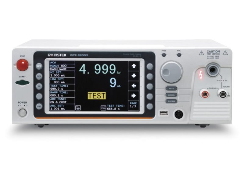 GPT-12003Front.jpg Instek GPT-12003 - AC/DC Electrical Safety Analyzer with Insulation Resistance
