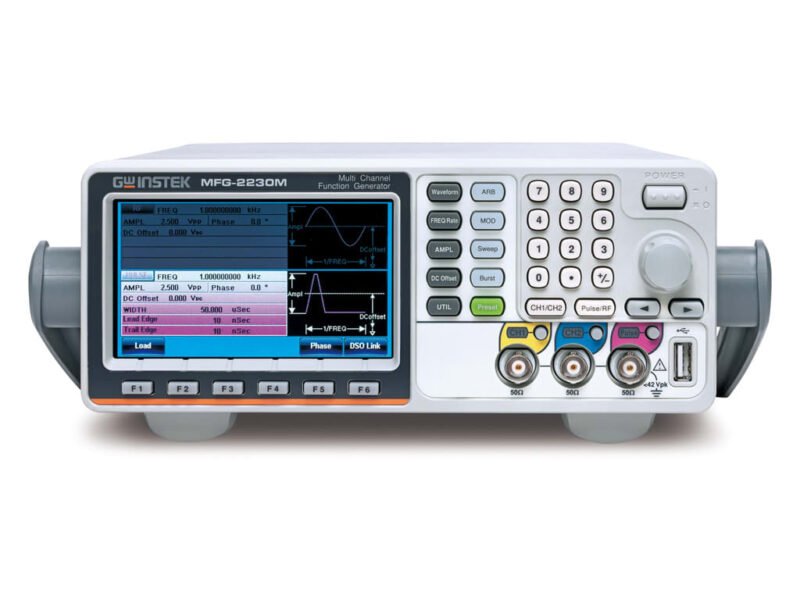 Instek-MFG-2230M-Image-01.jpg Instek MFG-2230M - 30 MHz Dual Channel Arbitrary Function Generator with Pulse Generator