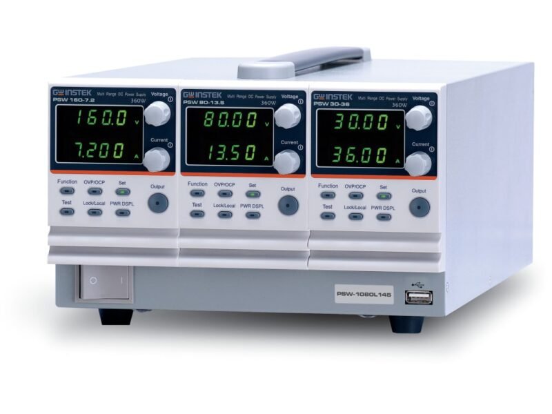 Instek-PSW-1080L145.jpg Instek PSW-1080L145 - Triple-Channel Programmable Switching DC Power Supply, CH1: 30V, CH2: 80V, CH3: 160V, 1080W