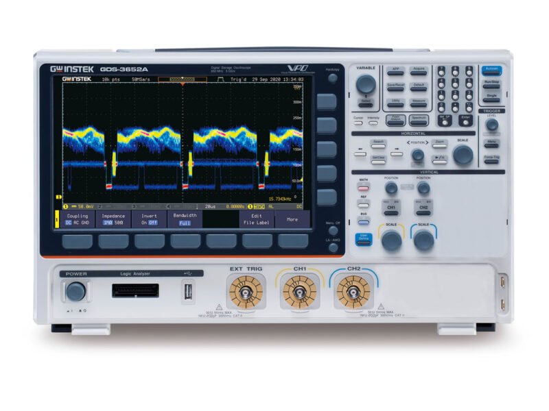 InstekGDS-3652A-Front-View.jpg Instek GDS-3652A - Digital Oscilloscope (2 Ch / 650 MHz) with AWG and Spectrum Analysis
