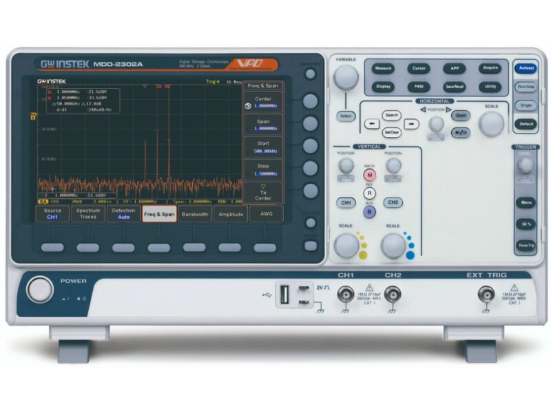 InstekMDO-2000A.jpg Instek MDO-2102A - 100 MHz/2 Channels Oscilloscope with Spectrum Analyzer