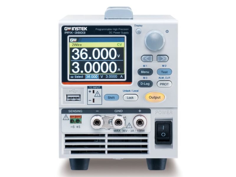 InstekPPX-3603.jpg Instek PPX-3603 - Programmable, High Precision DC Power Supply (36V / 3A / 108W)