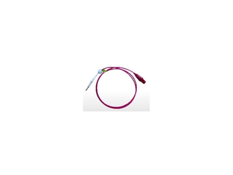 Instek_GHT-116R_Test_Lead.jpg A pink cord elegantly displayed against a clean white background, highlighting its vibrant color and texture.