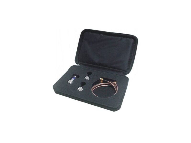 Instek_GKT-001A_General_Kit_Set.jpg A black case containing four wires, neatly arranged for easy access and organization.