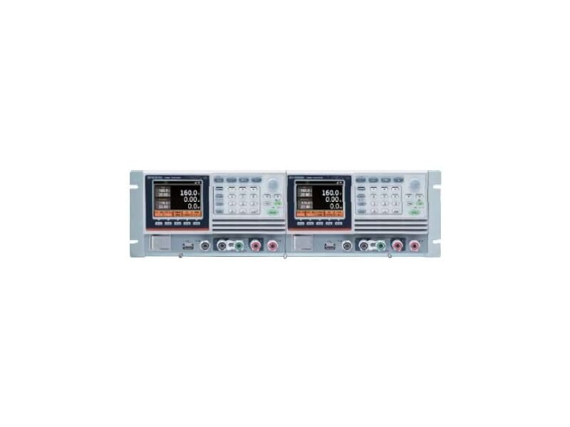 Instek_GRA-418-E.jpg Two electronic control panels displayed against a clean white background, showcasing their sleek design and functionality.