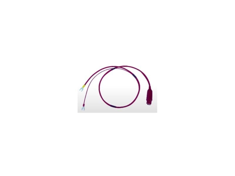Instek_GTL116R_Test_Lead.jpg A purple cord connected to a yellow cord, showcasing a vibrant color combination.