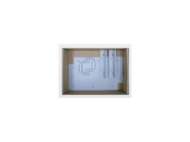 Instek_PSU-02A.jpg A white plastic box featuring a white handle, designed for easy carrying and storage.