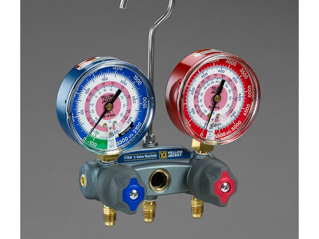 Yellow Jacket 49863 Titan 2 Valve Test and Charging Manifold