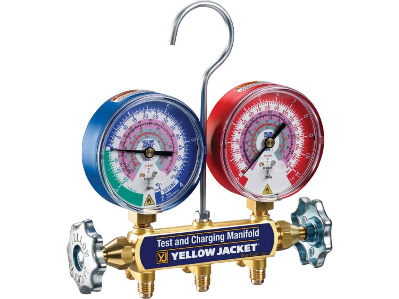 Yellow-Jacket_41867.jpg Yellow Jacket 41867 - Series 41 Hydrocarbon (R-290, R-600a) Two Valve Manifold (without Hoses)
